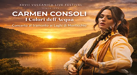 Carmen Consoli al Vulcanica Live Festival 2026: concerto al tramonto ai Laghi di Monticchio